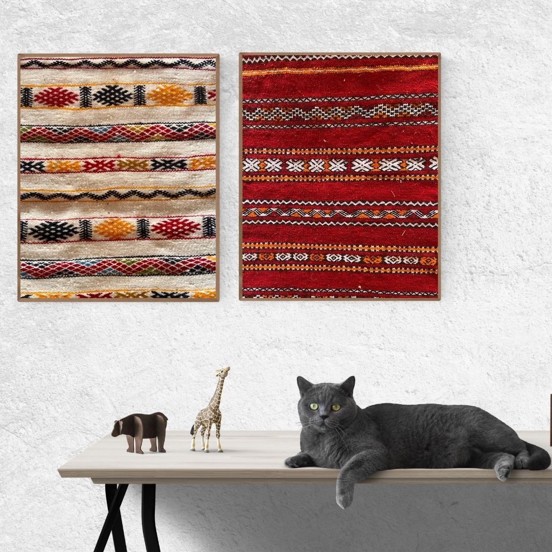 Moroccan Berber Rug Patterns Wall Art Prints