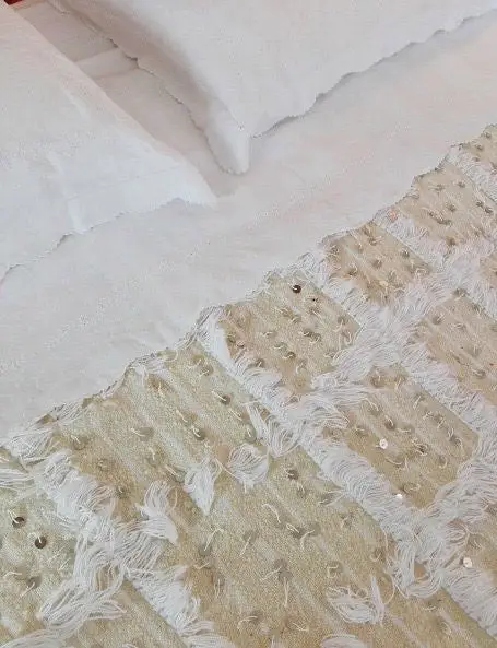 Cream Bizara Berber wedding blanket