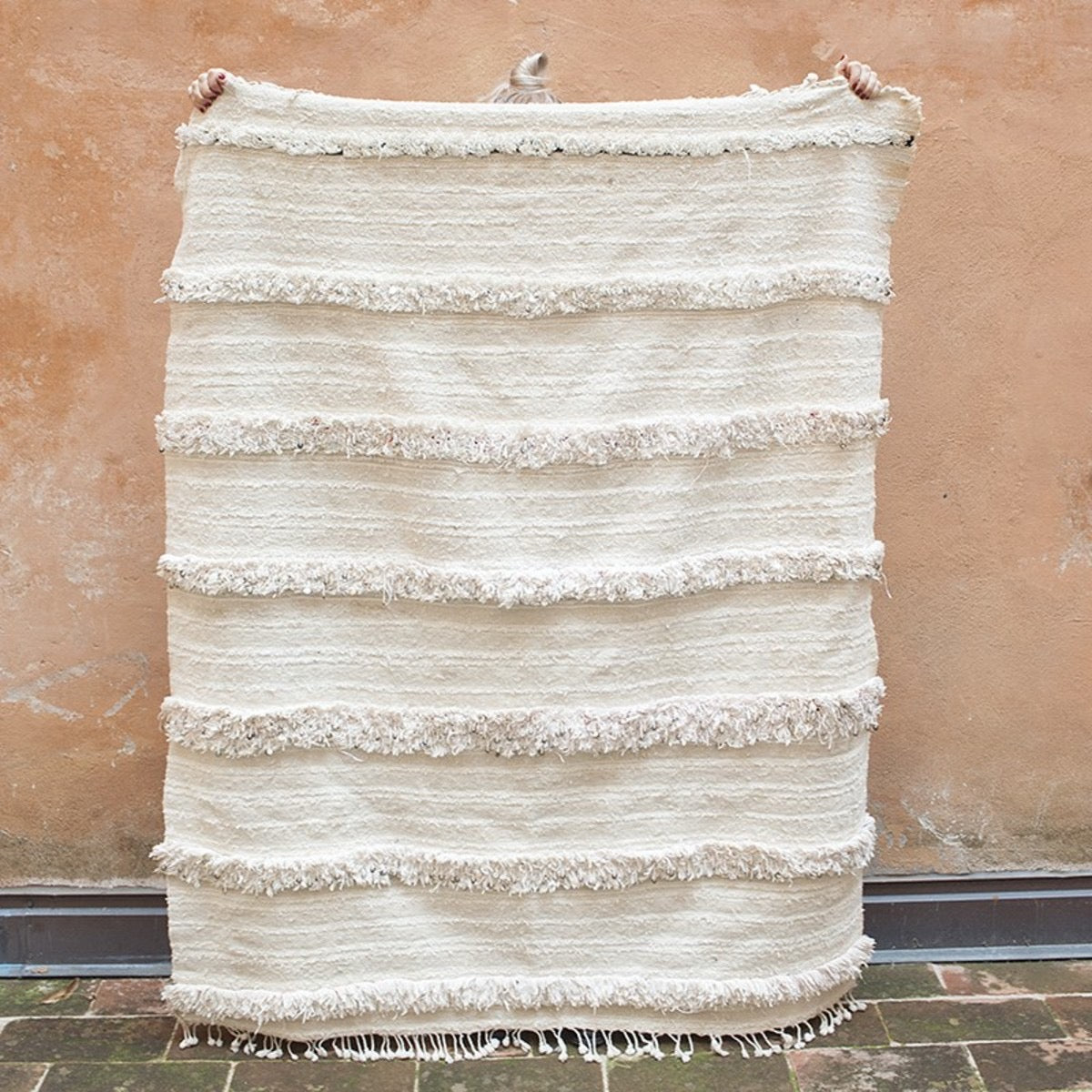 Vintage Cream  Handira Blanket