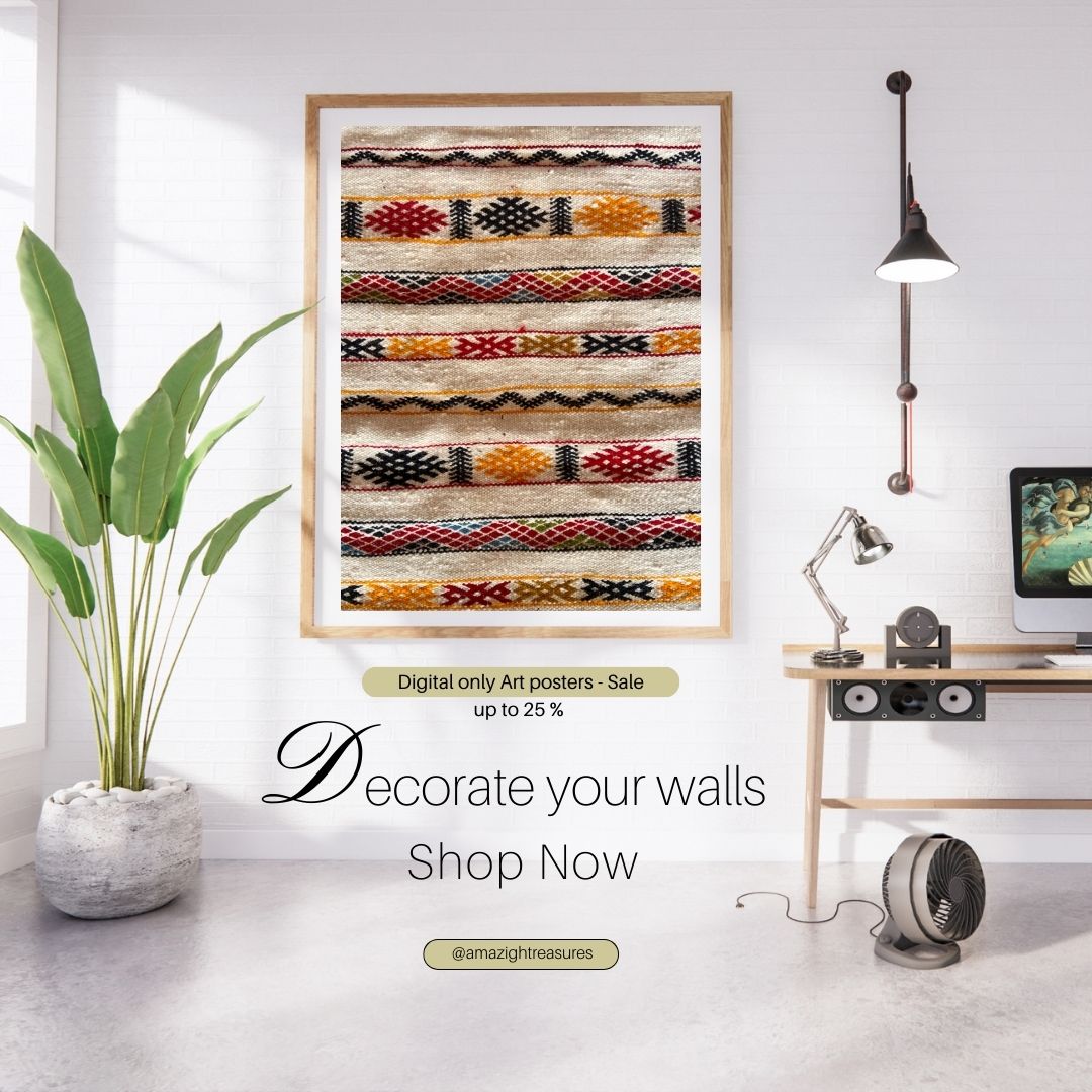 Moroccan Berber Rug Patterns Wall Art Prints