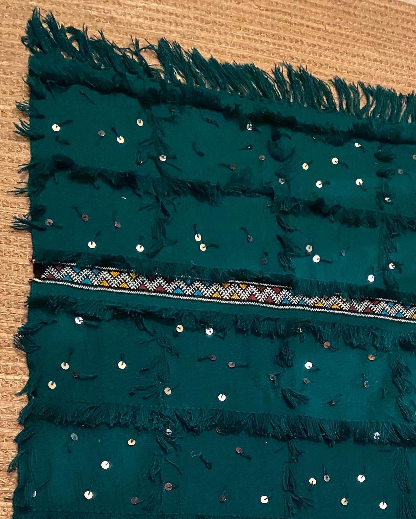 Green Bizara Berber wedding blanket