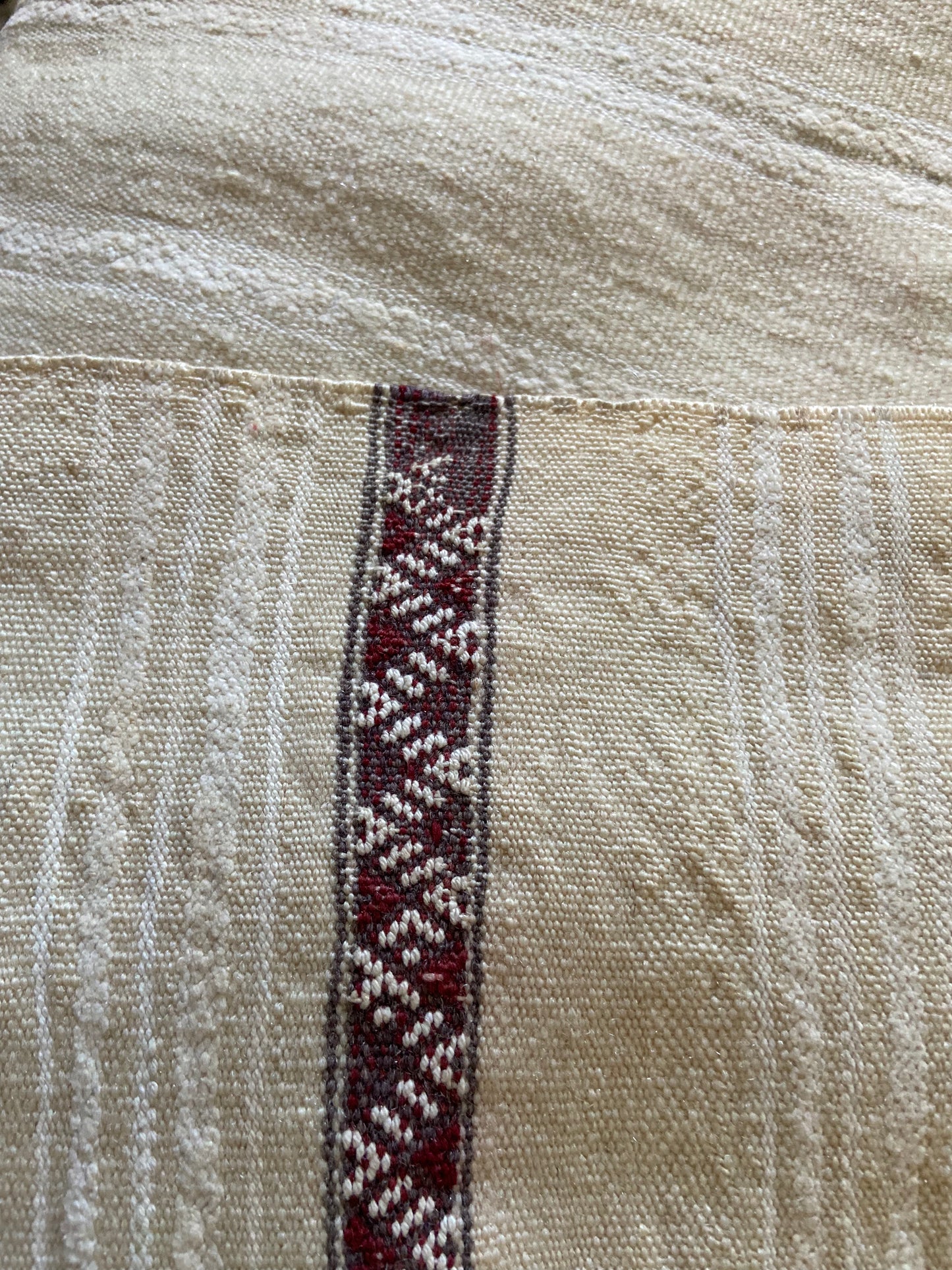 Vintage Antique Cream  Handira Blanket