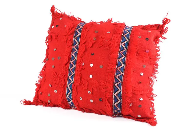 Red Handira Mozoon Pillow