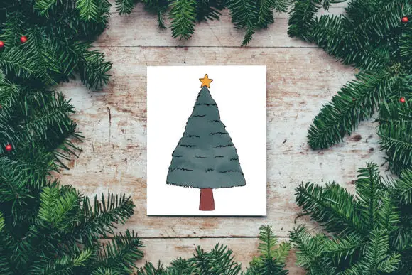 Christmas Tree Watercolor PNG – Ideal for Various Design Projects