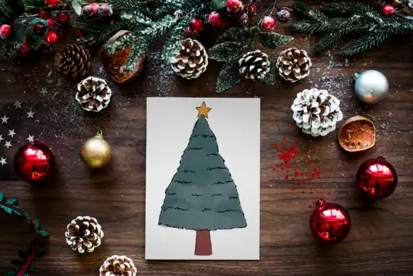 Christmas Tree Watercolor PNG – Ideal for Various Design Projects