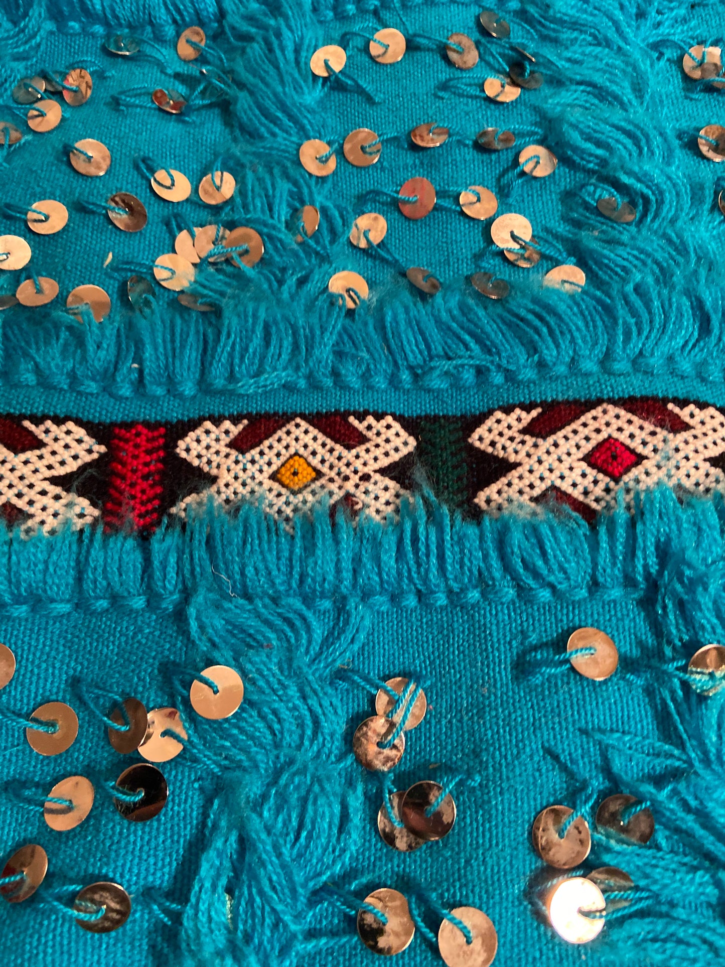 Blue Bizara Berber wedding blanket