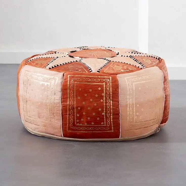 Pouf Marocain en Cuir Fez 