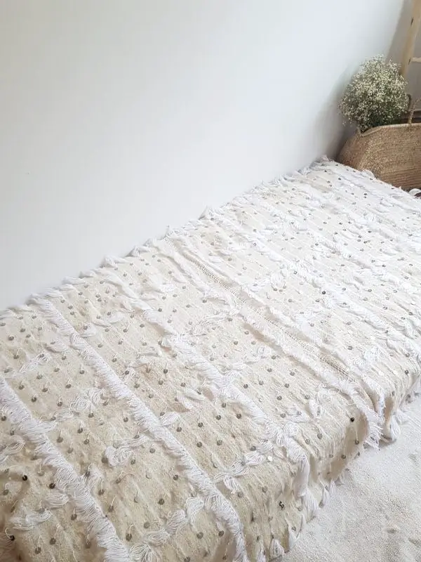 Cream Bizara Berber wedding blanket