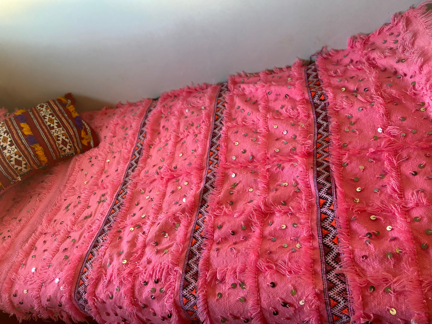 Pink Bizara Berber wedding blanket