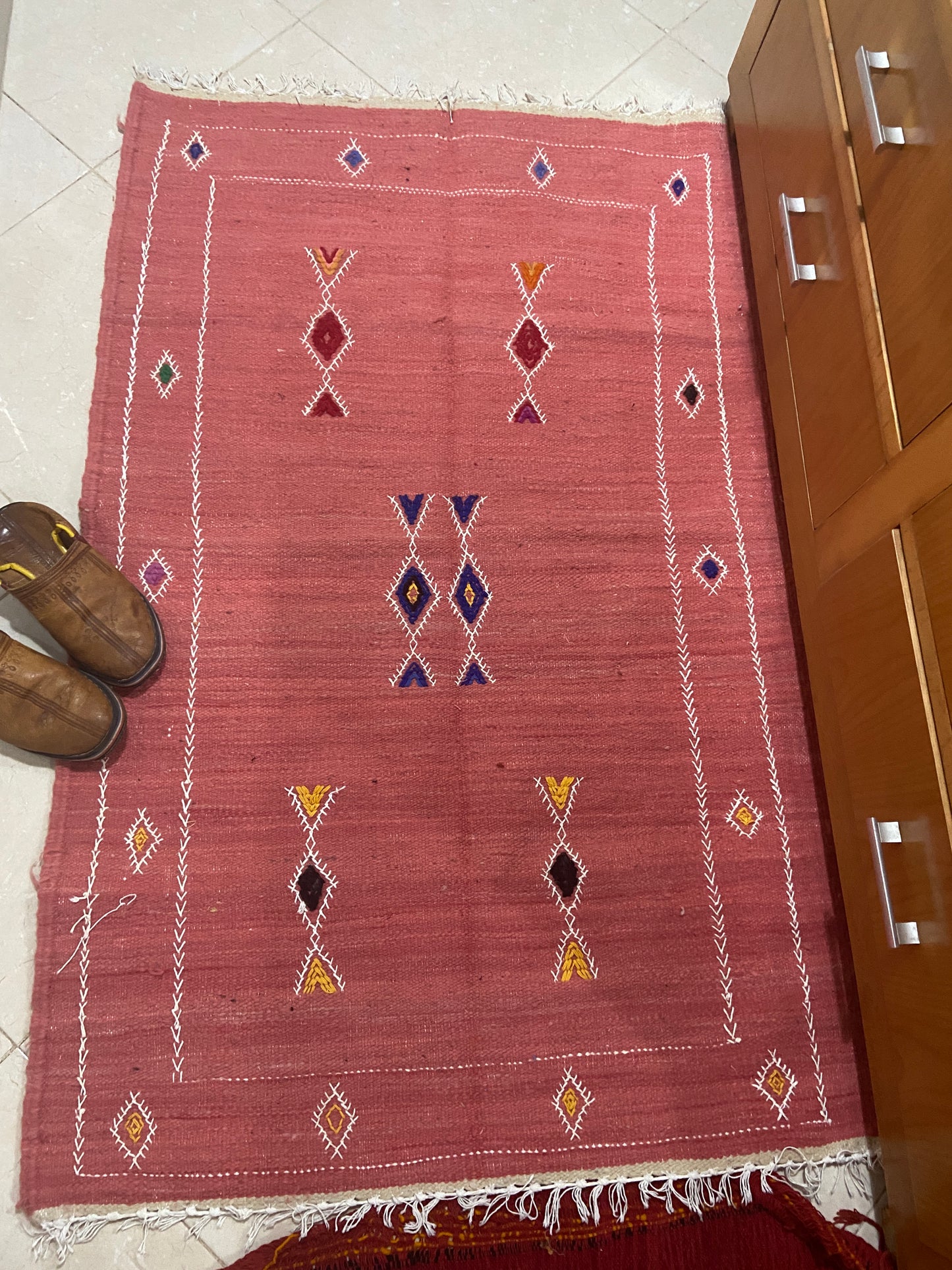 One of a kind Berber Pink Taznakht Akhnif Rug