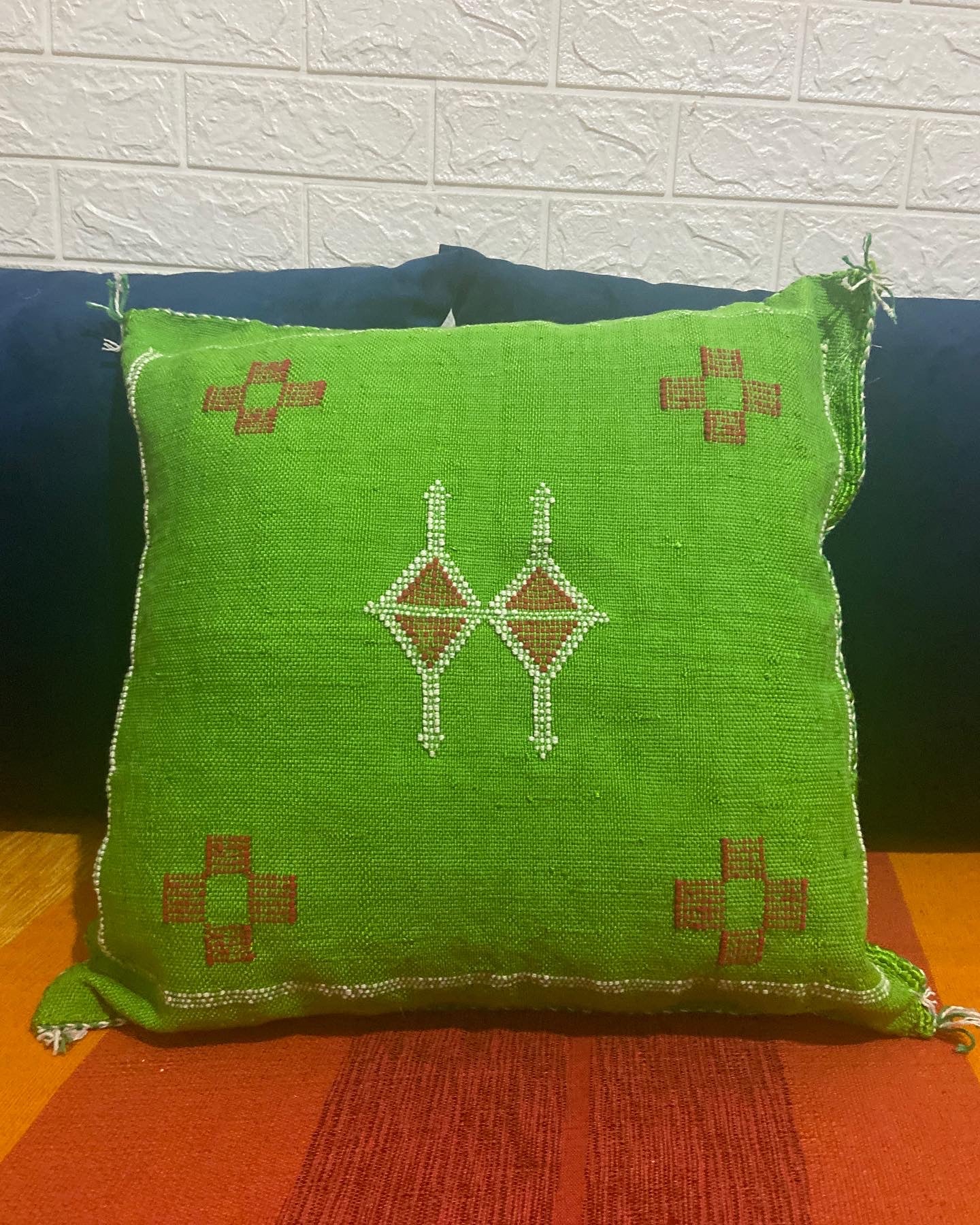 Green Cactus Silk Pillow cover