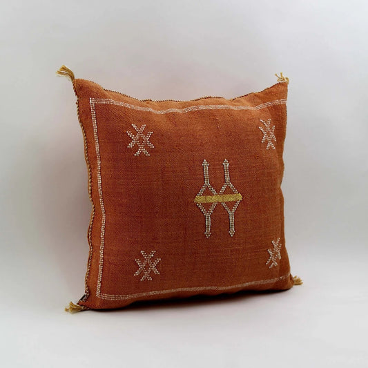 Moroccan Brown Cactus Silk Pillow cover -Autumn Vibes