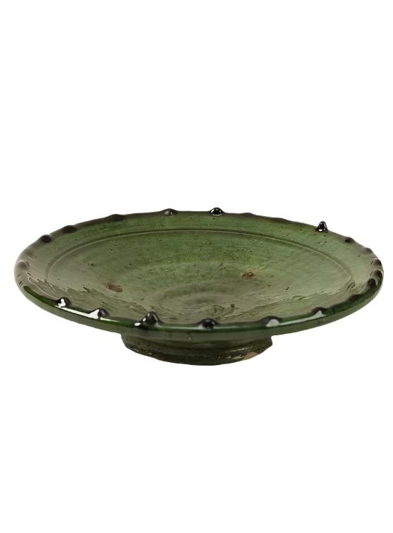 Moroccan Tamegroute Green Glazed Plate