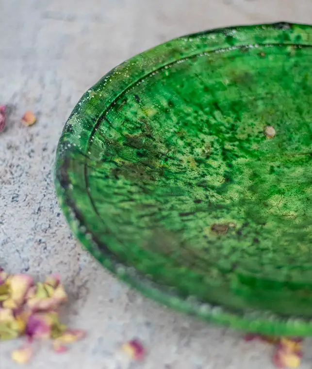 Moroccan Tamegroute Green Glazed Plate