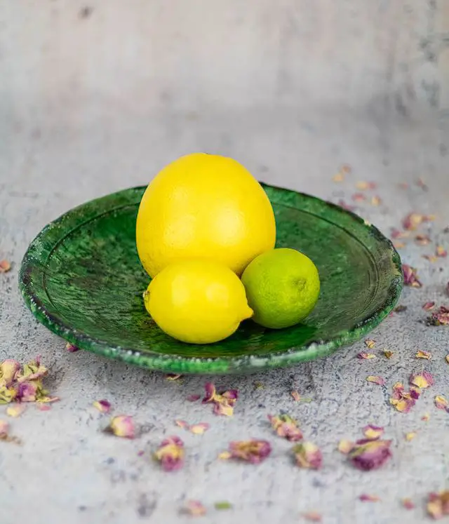 Moroccan Tamegroute Green Glazed Plate